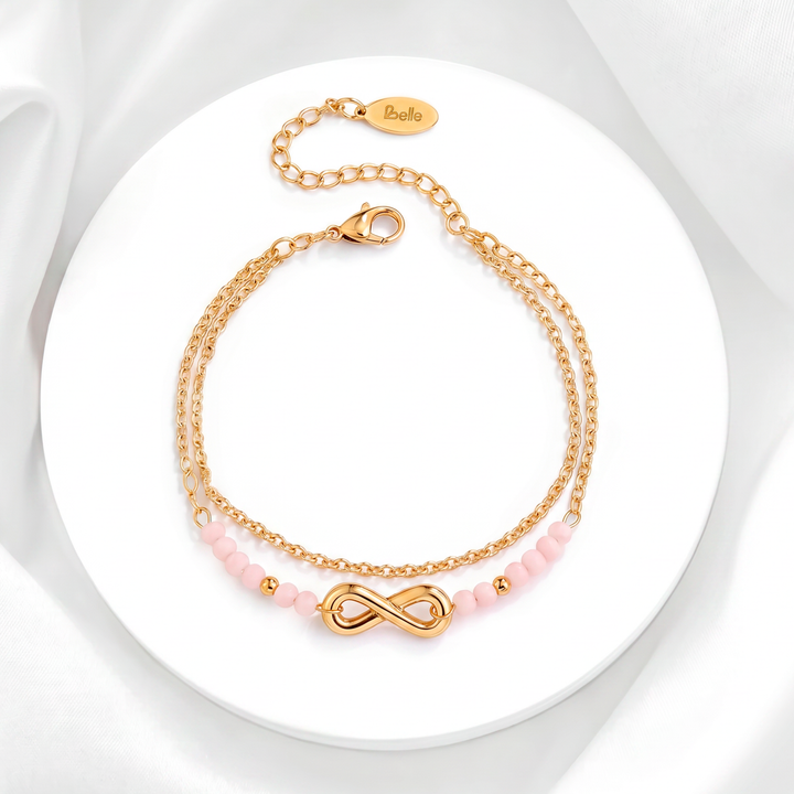 Pulsera Acero Gold Infinite Sparkle