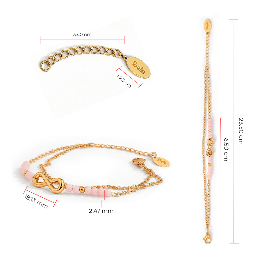 Pulsera Acero Gold Infinite Sparkle