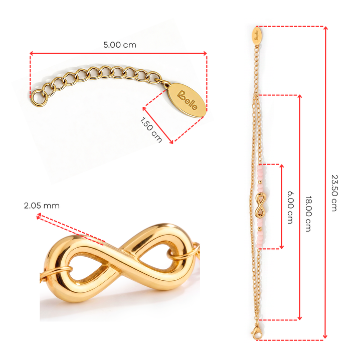 Pulsera Acero Gold Infinite Sparkle