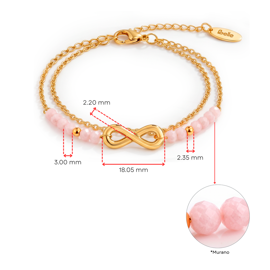 Pulsera Acero Gold Infinite Sparkle