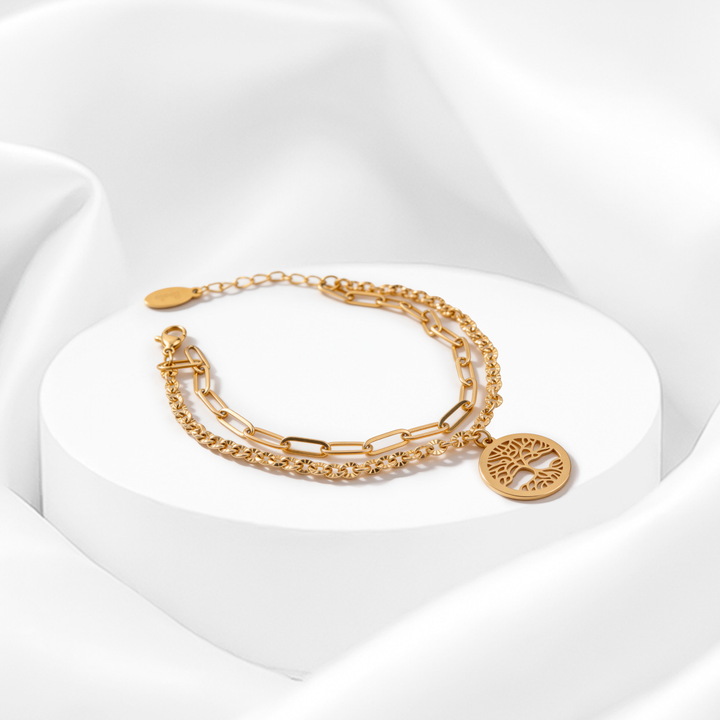 Pulsera Acero Árbol Destino