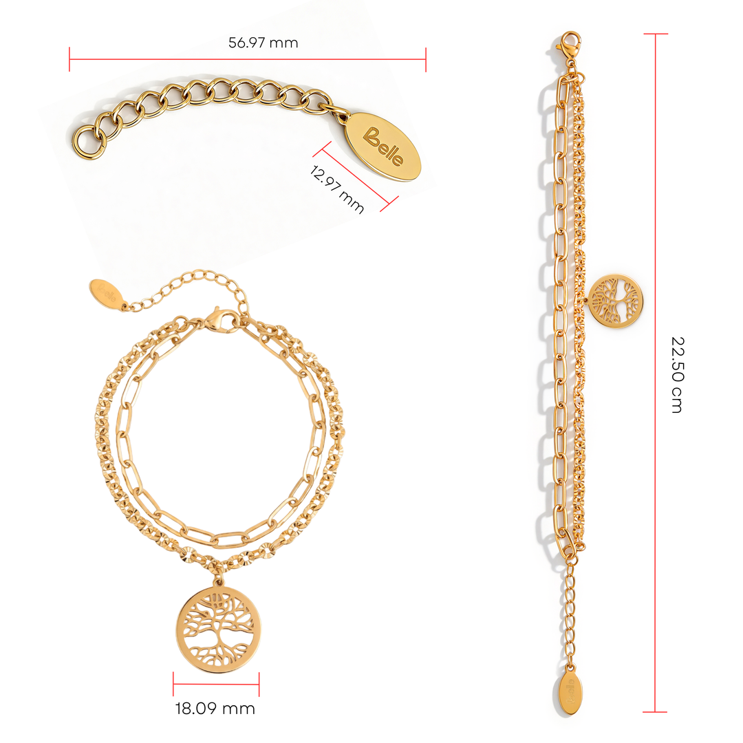 Pulsera Acero Árbol Destino