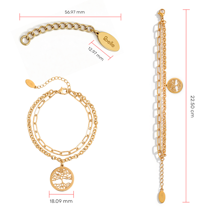 Pulsera Acero Árbol Destino