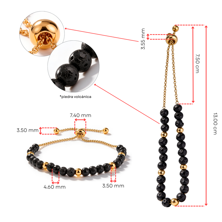 Pulsera Acero Magma Gold