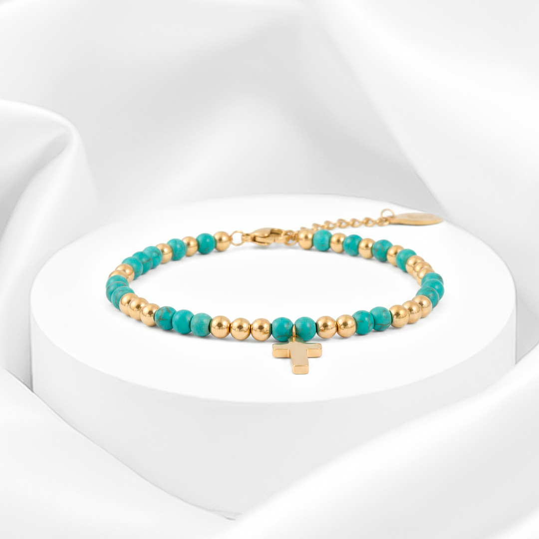 Pulsera Acero Aqua Cross