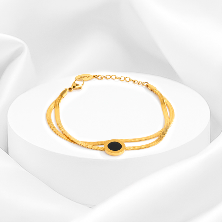 Pulsera Acero Snake Ónix