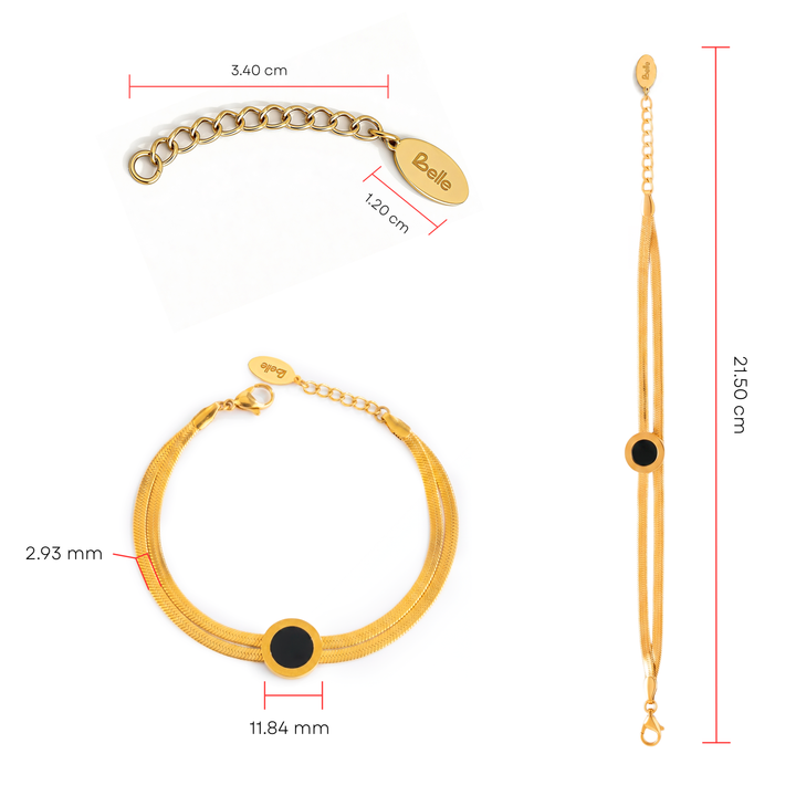 Pulsera Acero Snake Ónix