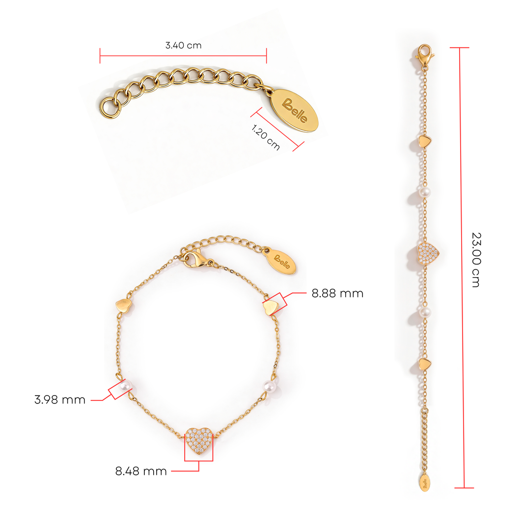 Pulsera Acero Amore Bianco