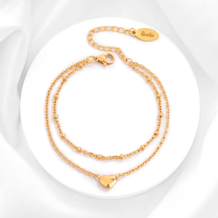 Pulsera Acero Minimal Heart