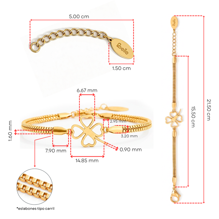 Pulsera Acero Lucky Heart