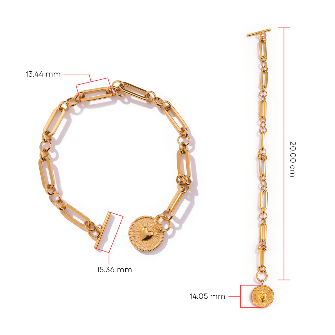 Pulsera Acero Medalla Amore