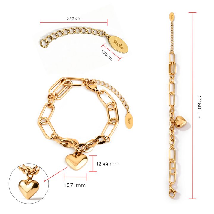 Pulsera Acero Bold Heart