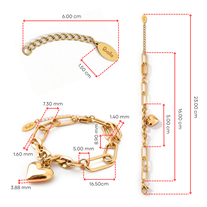 Pulsera Acero Bold Heart