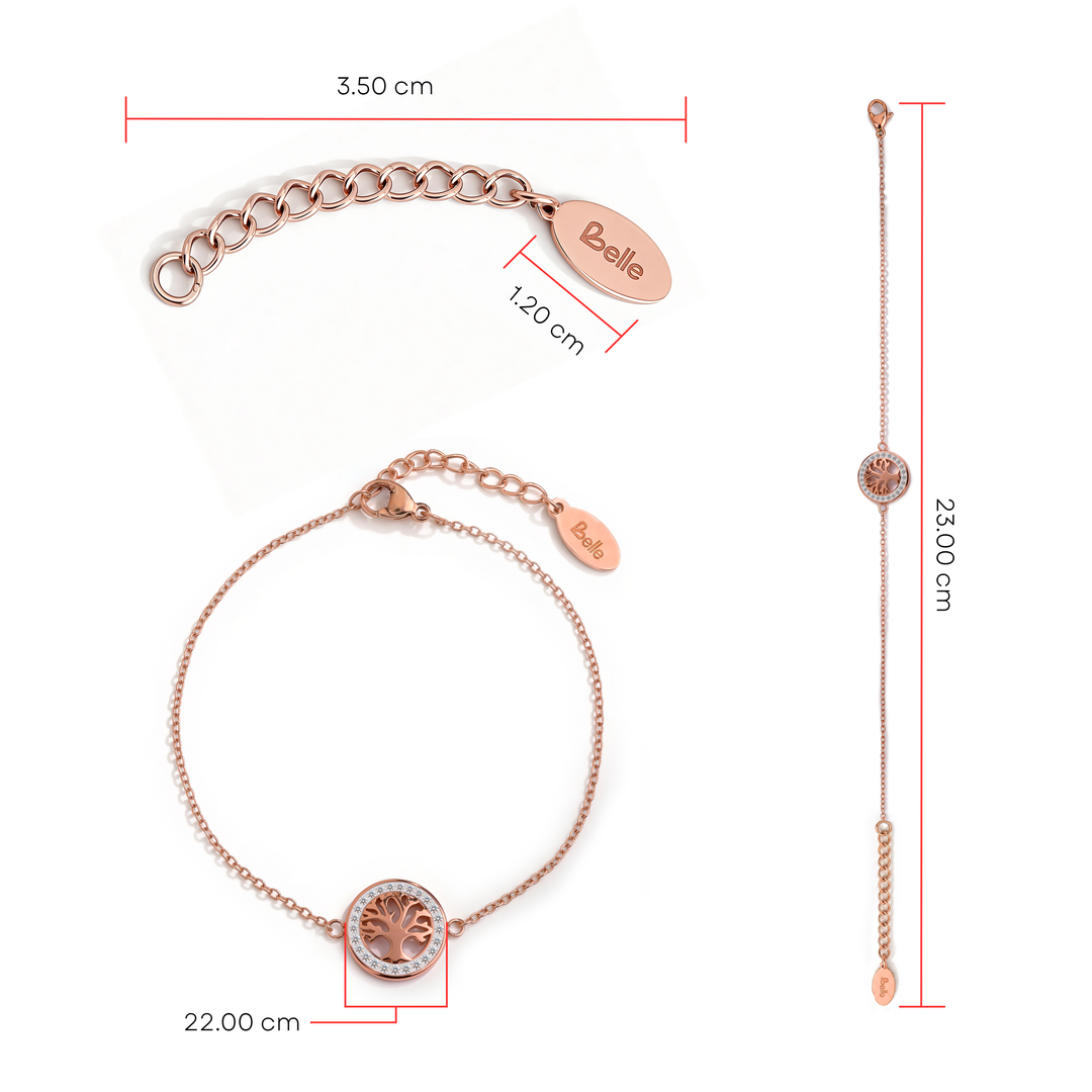 Pulsera Acero Rose Gold Blossom