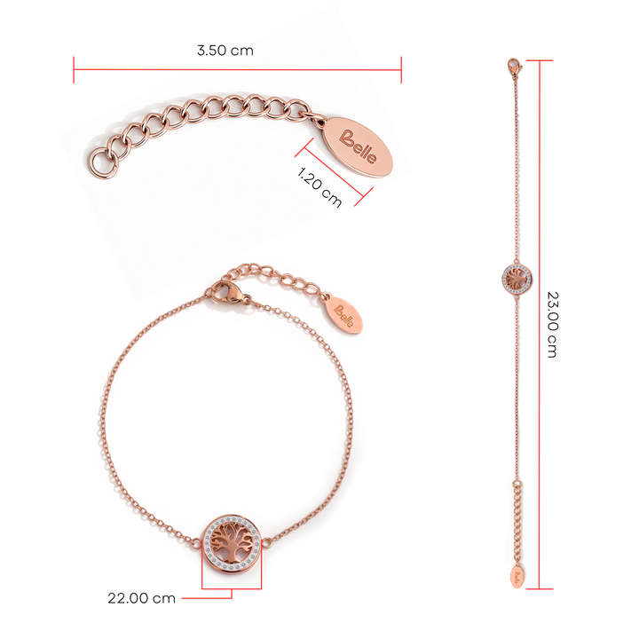 Pulsera Acero Rose Gold Blossom