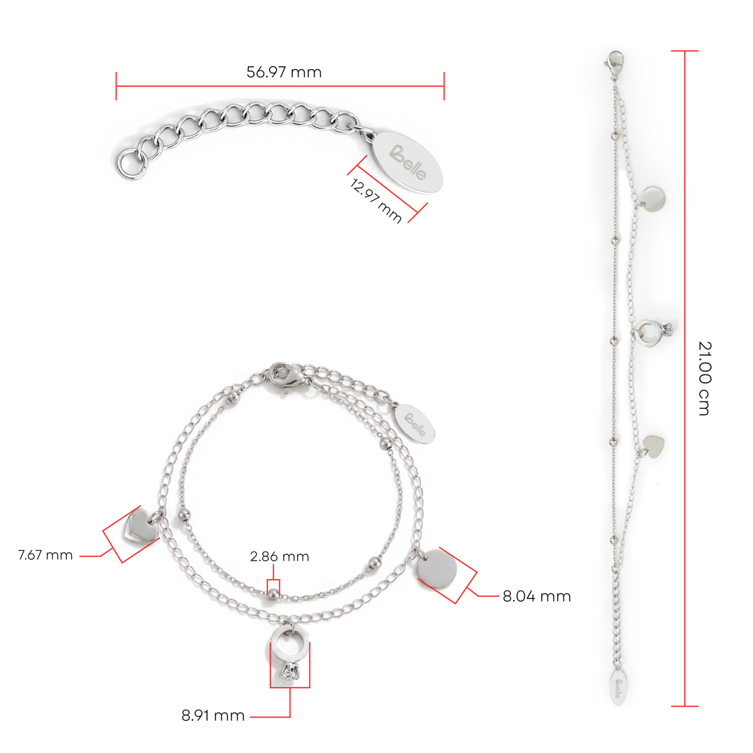Pulsera Acero Amour Duet